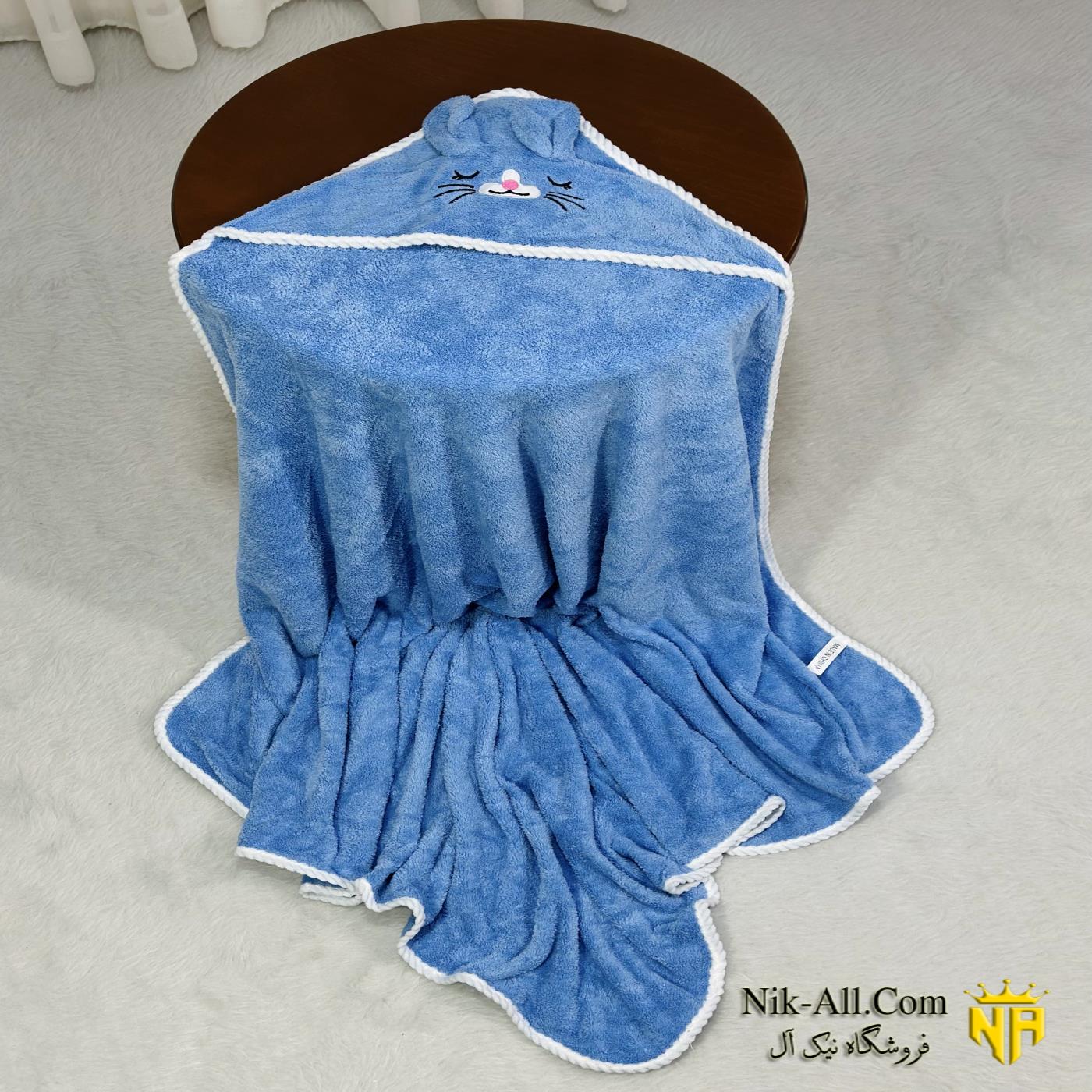 حوله نوزادی کلاه دار 