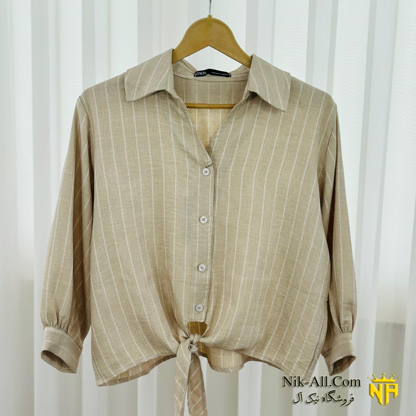 شومیز گره ای راه راه