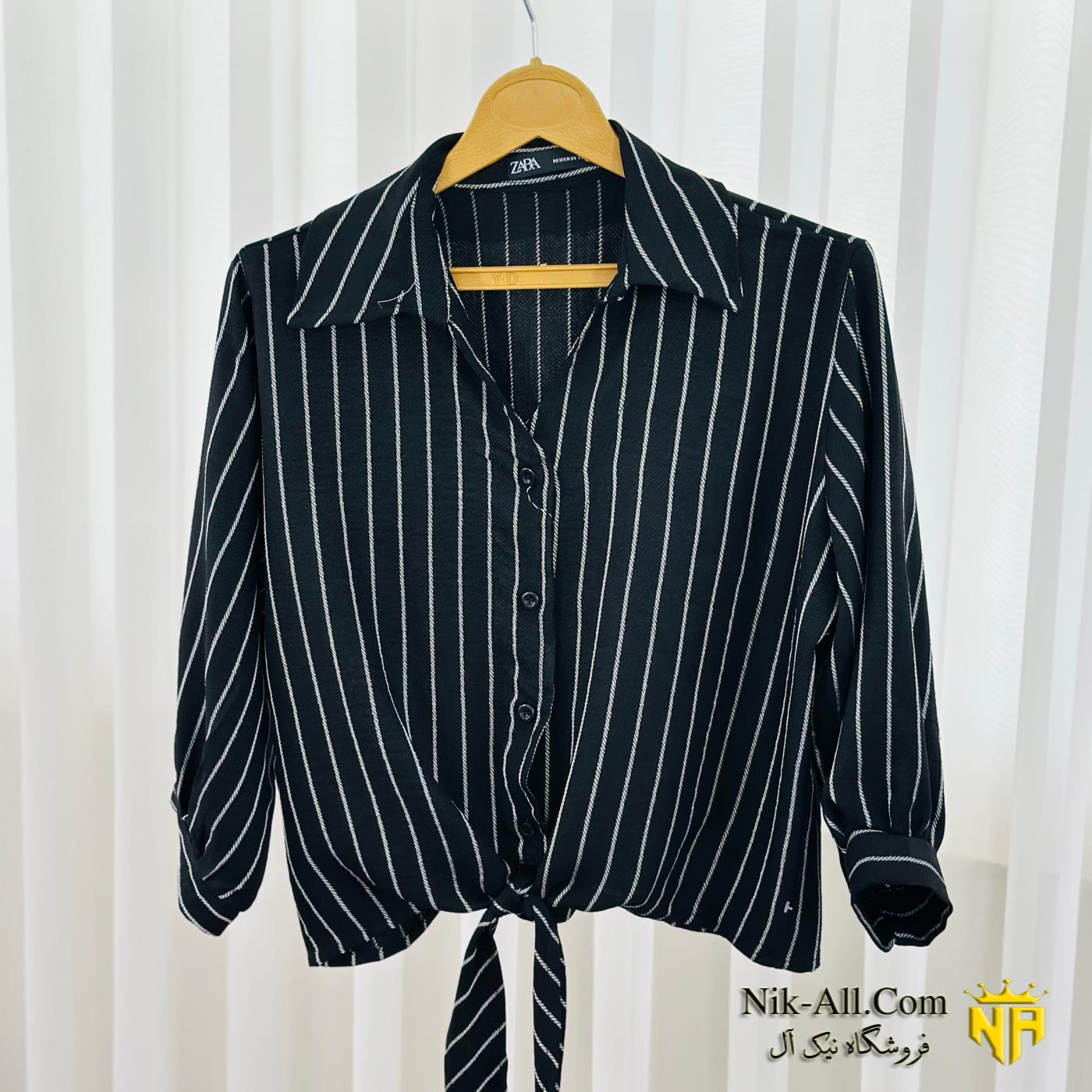 شومیز گره ای راه راه