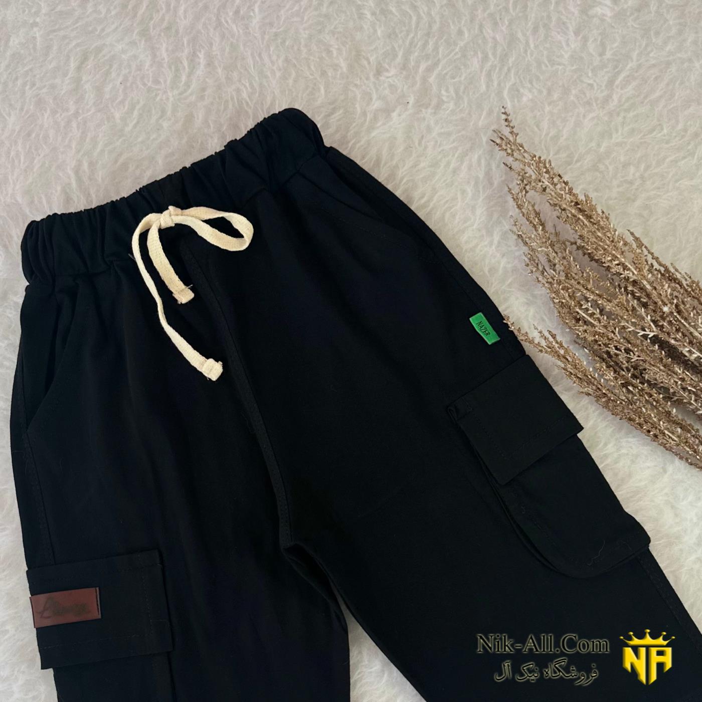 شلوارک بچگانه کارگو مشکی 
