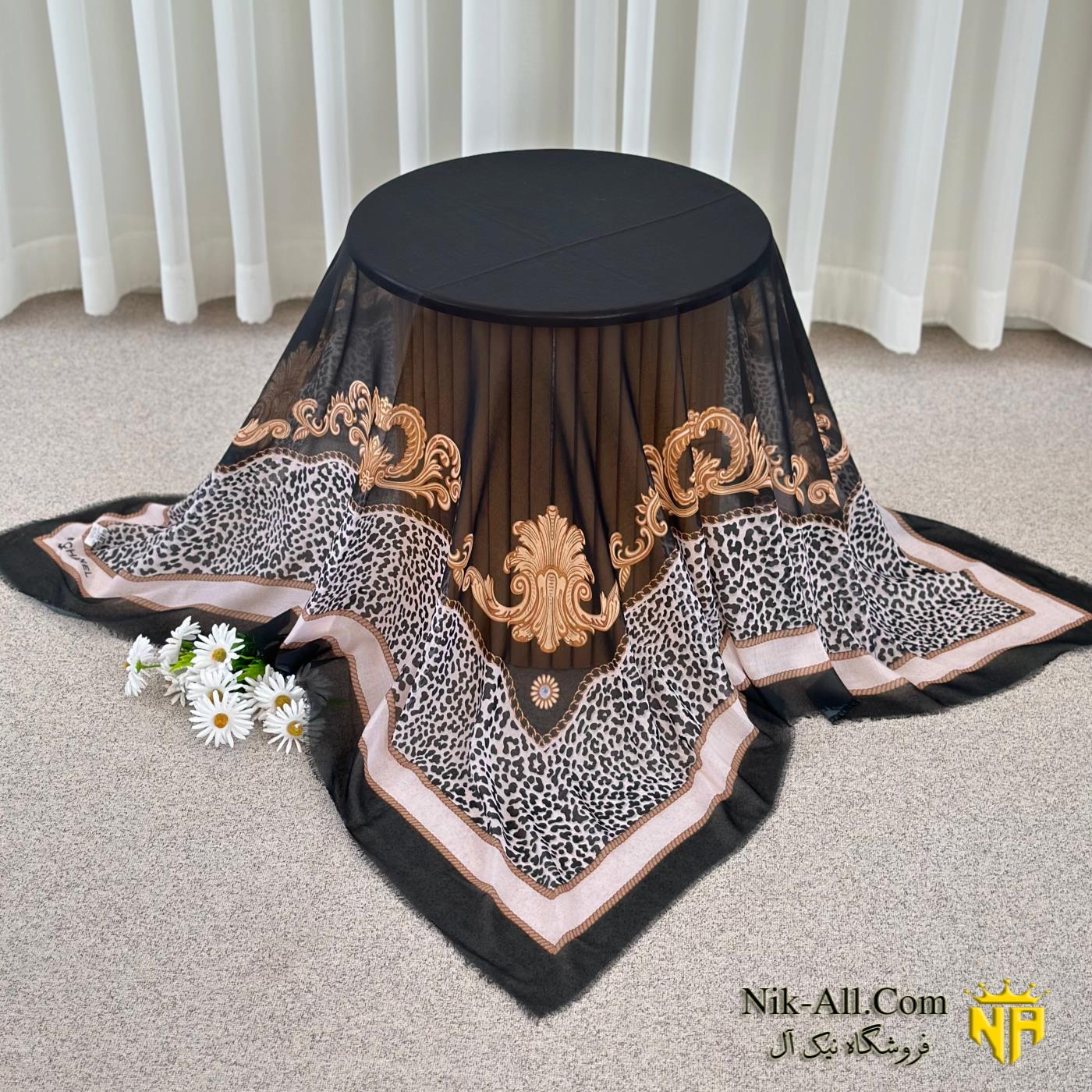 روسری ابریشمی چنل پلنگی 