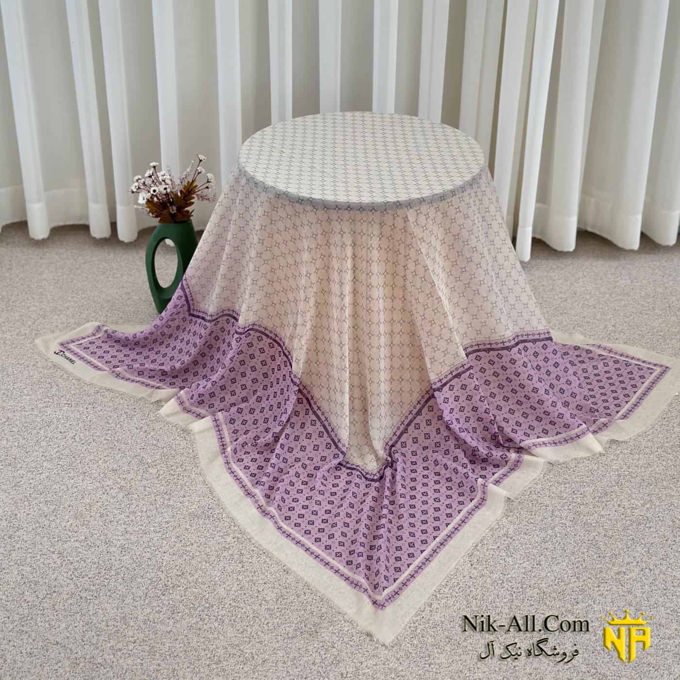 روسری ایریشمی طرح لوزی 