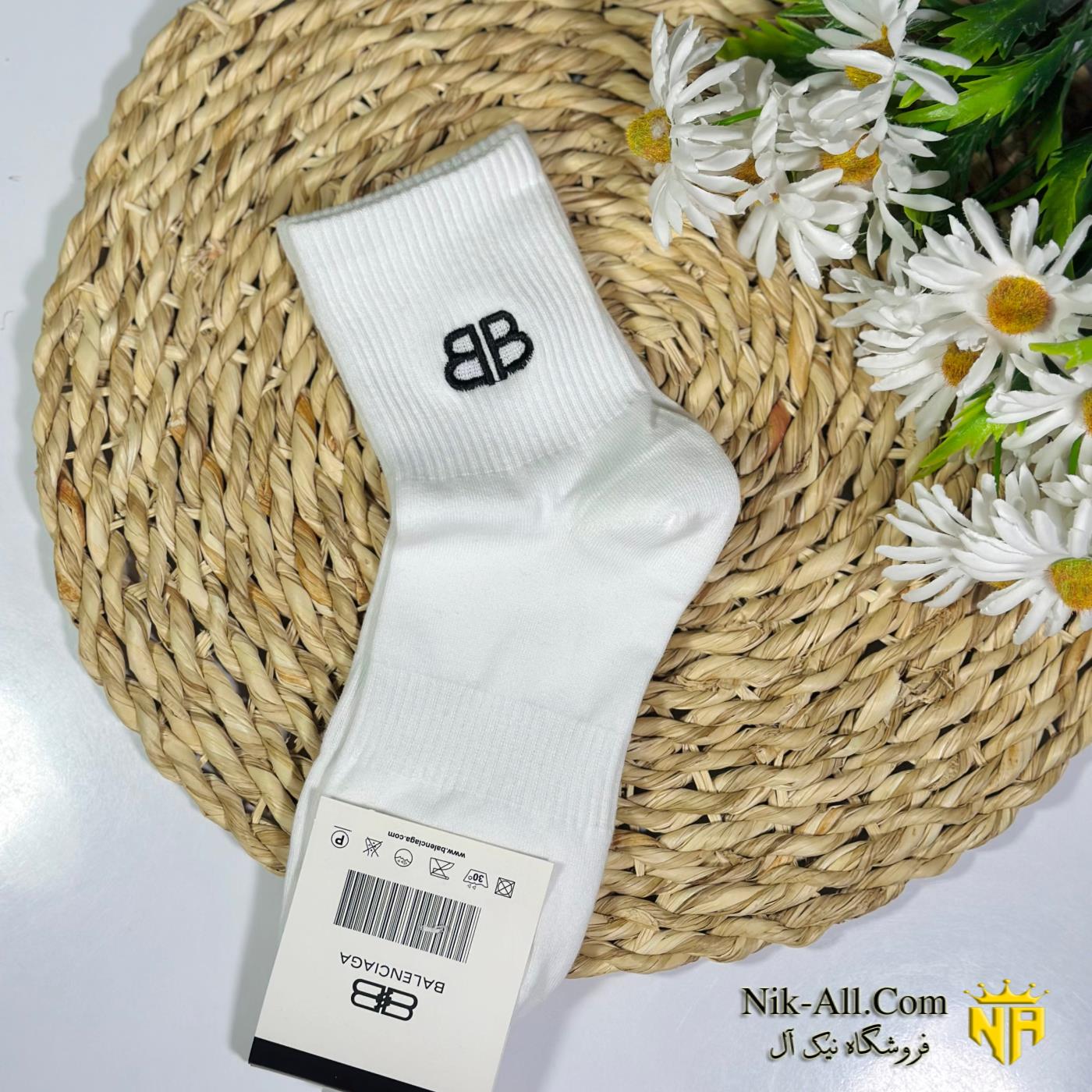 جوراب فنسی گلدوزی مردانه 