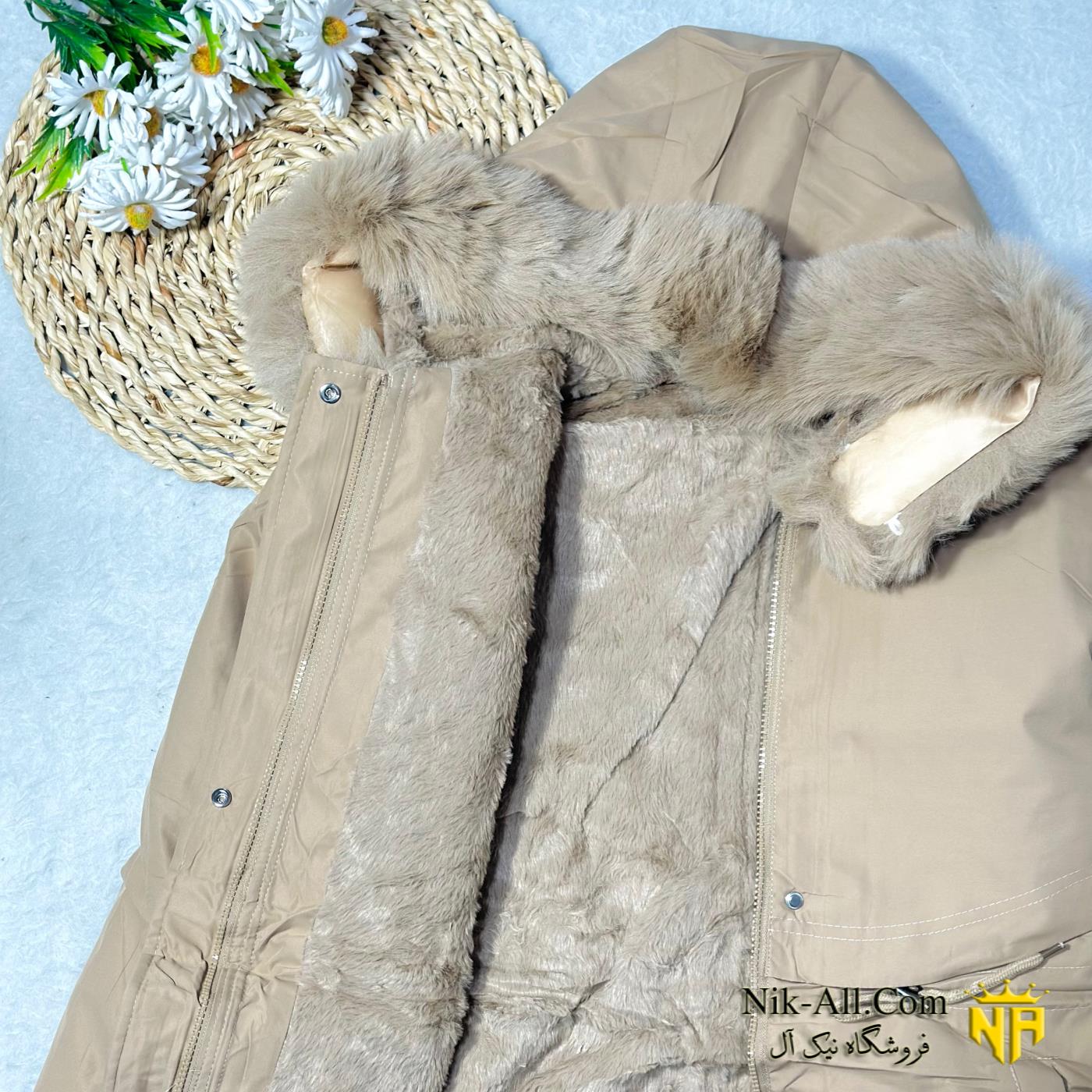 کاپشن زنانه نخودی خارجی 