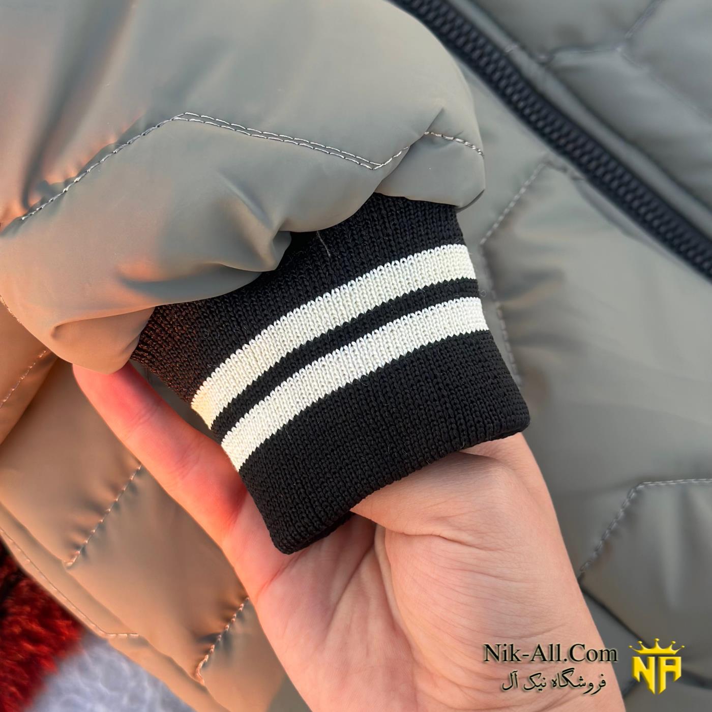 9028 کاپشن دوزیپ توسی تیره 