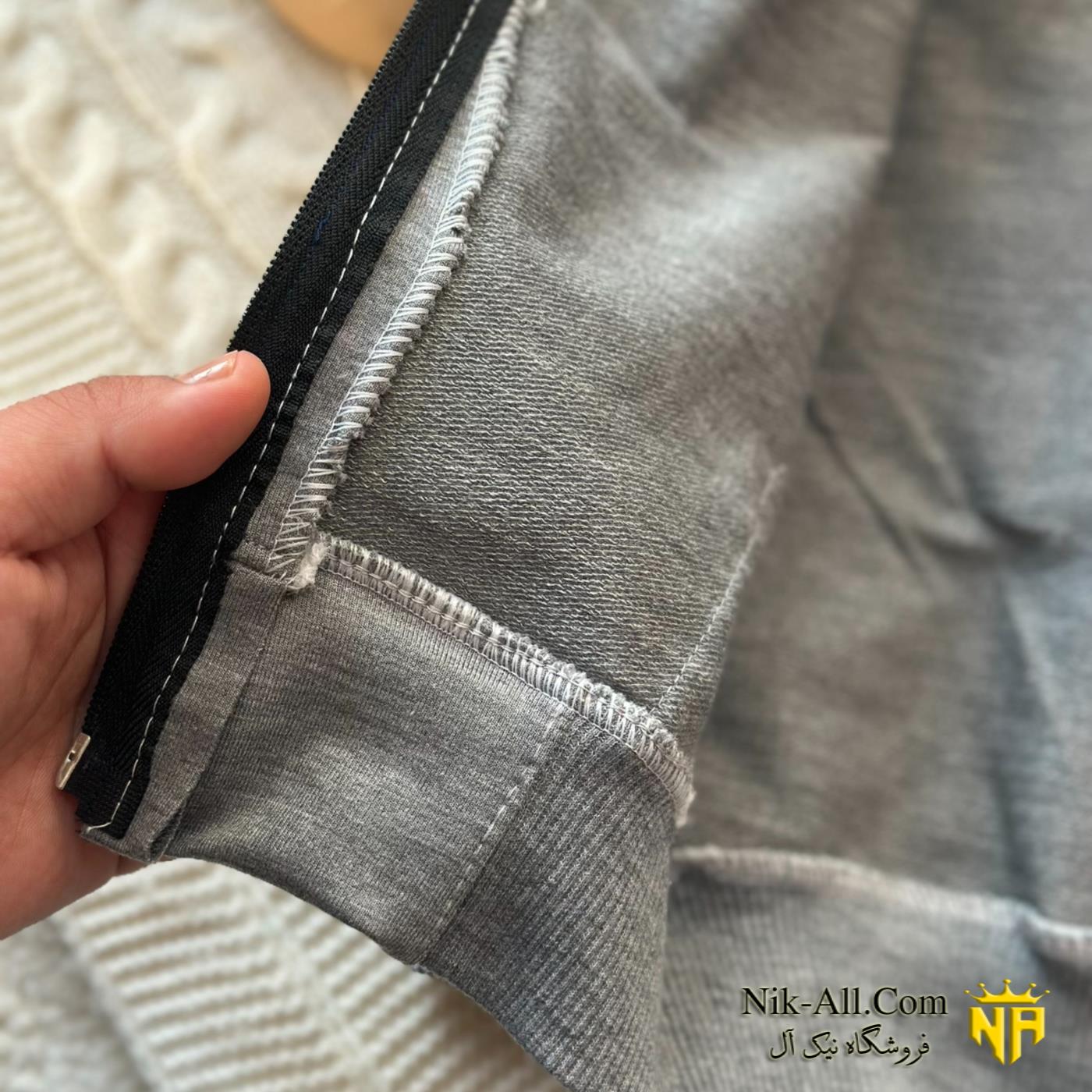 سوئیشرت زیپ دار توسی تیره 