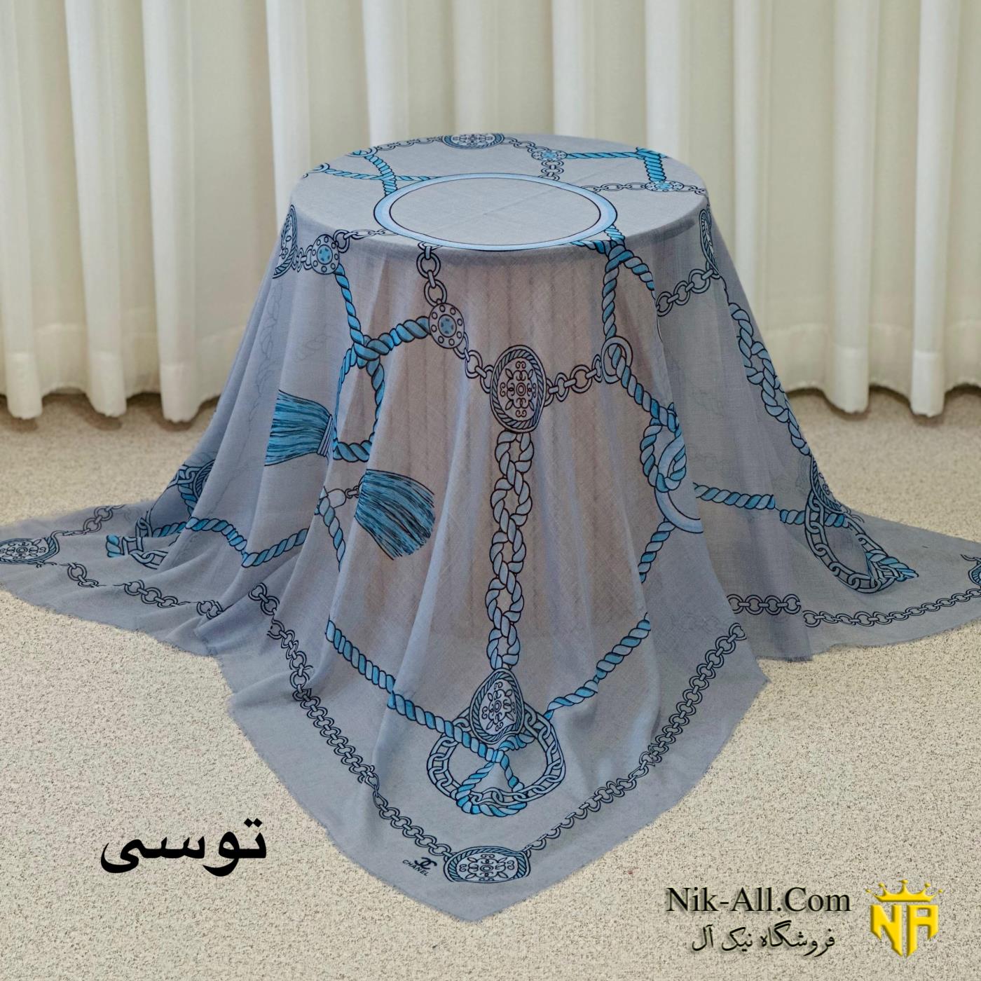 روسری ابریشمی طرح منگوله