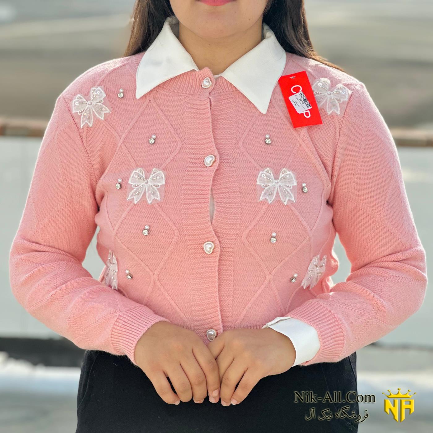 ژاکت زنانه پاپیونی 