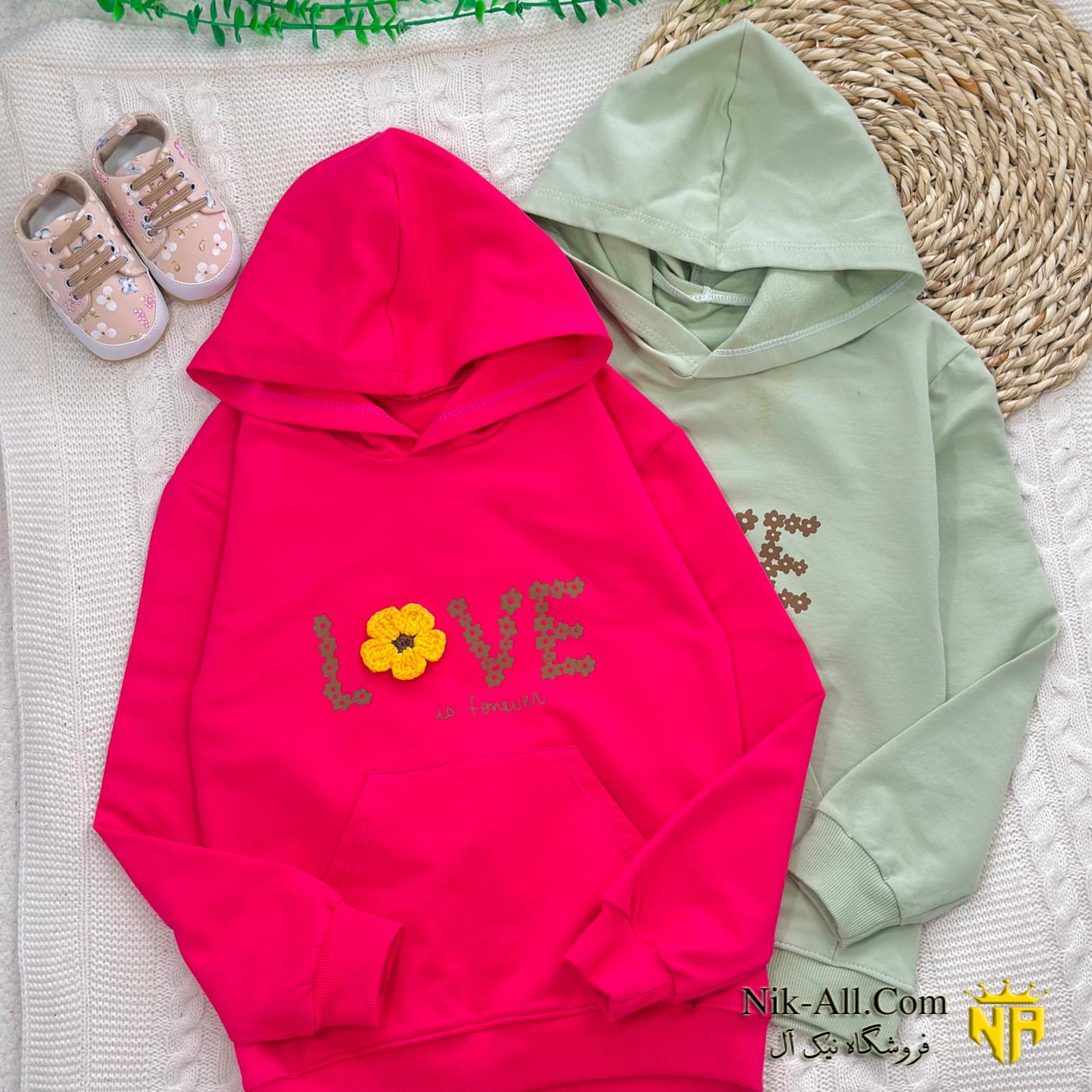 هودی LOVE  دخترانه سایز 40