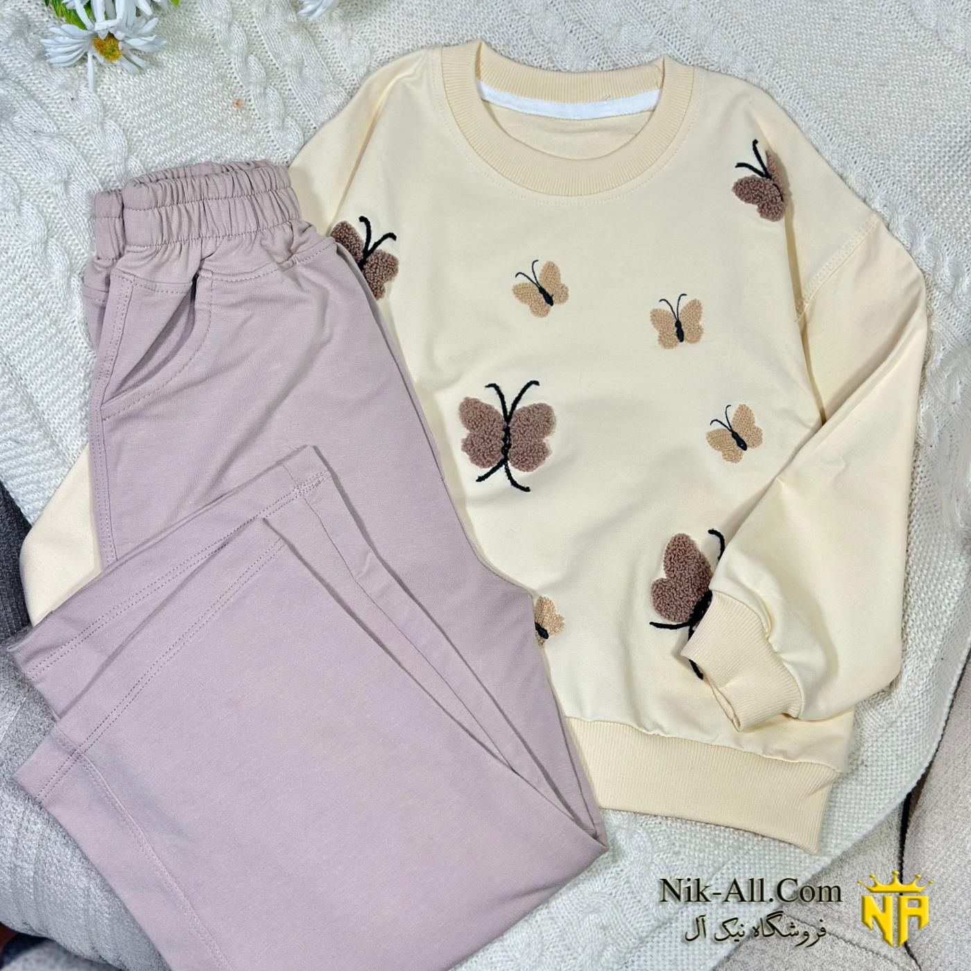 ست دخترانه شنل پروانه سایز 65