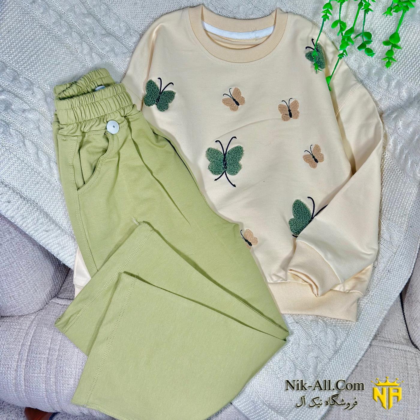 ست دخترانه شنل پروانه سایز 65